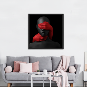 Modern Woman Portrait Canvas Print: Halloween Decor Artwork,<b>BLACK</b> <b>FRAMED</b> CANVAS - Product Image 2