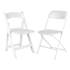Silla Plegable Blanca para Jardín, Asiento Ligero de Plástico para Exteriores, Resistente al Agua, Muebles para Eventos y Camping - Product Image 3