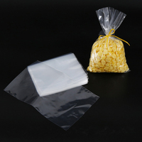 Sac plat en PE transparent personnalisé, haute transparence, qualité alimentaire, OEM, emballage en plastique pour bonbons, chocolat, sucettes, film en rouleau