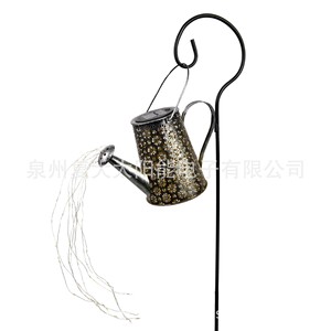 Solar Watering Can <b>Light</b> Led Outdoor Garden Decor With Flower <b>Projection</b> Waterproof Solar Powered - Product Image 4