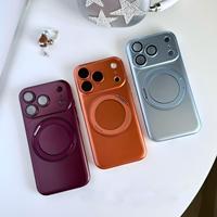 Nouvelle coque de téléphone magnétique transparente pour iPhone 18 17 16 15 14 13 Pro Max avec anneau magnétique, haute transparence, anti-chute