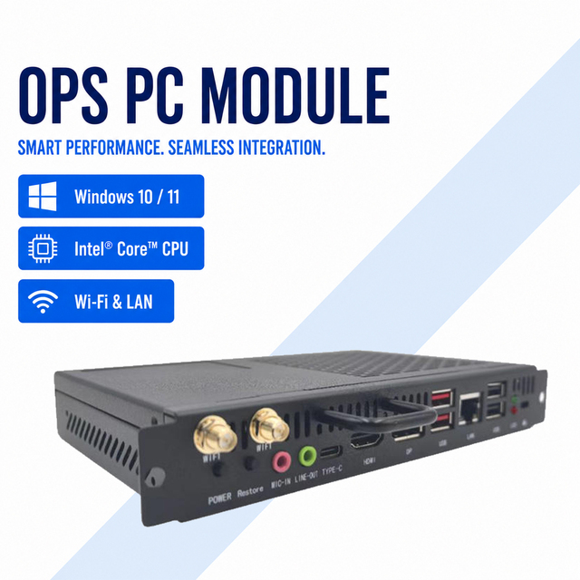 Intel OPS PC Module Core I3 I5 I7 Slot in Mini Computer Windows 11 for Interactive Whiteboard Smart Board Classroom Meeting