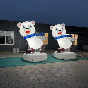 Modèle gonflable publicitaire TianYi Tech, mascotte gonflable lumineuse en forme de petit ours blanc pour événements de patinage - Product Image 1
