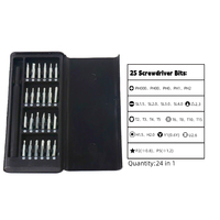 Service OEM – Kit de tournevis magnétique 25-en-1 avec embouts de précision pour réparation de téléphones/ordinateurs, manche en plastique, bricolage