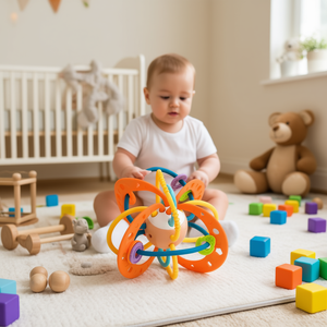 Pelota de Actividades para Bebés Trillino de 12 cm, Juguete Sensorial Colorido para Bebés - Product Image 3