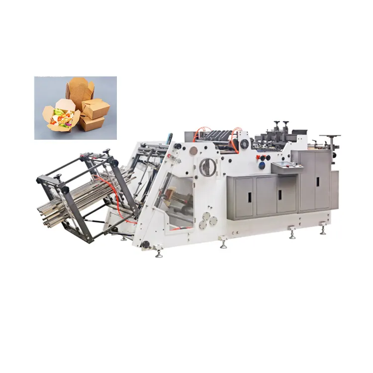 ZH-800ZF High Speed Paper Products Making Food Container Glue Pasting Box Machine