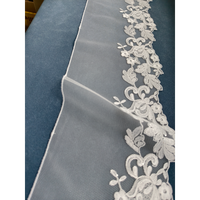 Tissu en polyester 100% à rayures étroites tricotées haute densité, transparent, brodé, sur mesure, pour accessoires de sous-vêtements