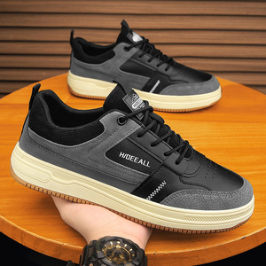 Qlfashion2025 Nuove Scarpe da Uomo Basse Stile Coreano di Tendenza Versatili con Suola Spessa Resistenti all'Usura Sportive Casual <span class=keywords><strong>Tre</strong></span> - Product Image 1