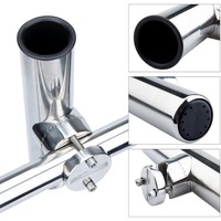 Accessoires pour bateaux, matériel marin, acier inoxydable 304 316, support de canne à pêche à montage sur rail