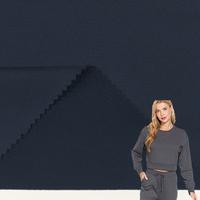 Sensation de Main molle 100% Polyester Nervure Tricot Tissu Matériel Sweat-Shirt Polaire de Tissu Pour Femmes Tops