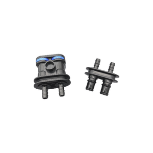 Acetal In-Line Shut Off Macho Insertar Acoplamientos rápidos Desconexión rápida Breakaway Acoplamientos de doble puerto Conector de manguera Doble - Product Image 5