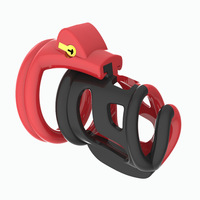 Anillo de Castidad Masculino con Orificio de Ventilación en Color Rosa Contrastante, Jaula para Pene, Anillo para Pene, Juguetes Sexuales con 4 Anillos para Pene, Juego para Adultos para Hombres