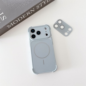 Funda Magnética Anti-Caídas de Color Sólido Mate para iPhone 11 12 13 14 15 16 Pro Max 17 Air con Protección de Lente - Product Image 5
