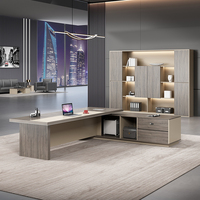 Escritorio Ejecutivo Moderno de Lujo en Forma de L, Muebles Modulares de Madera para Oficina, Muebles para Gerentes con Espacio para Computadora