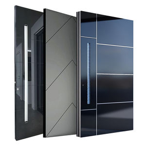 Puertas DE SEGURIDAD DE ACERO INOXIDABLE sólidas de entrada principal exterior resistente antirotura residencial moderna de gama alta a medida recientemente - Product Image 4