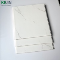 Hoja de mármol laminado de PVC Panel de pared a prueba de humedad para decoración de oficina en casa Material de construcción Panel de pared decorativo de PVC