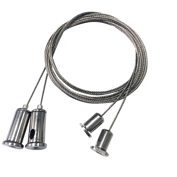 Galvanized / Stainless Steel Wire Suspension Kit , Y - Cable Track Light Suspension  Kit
