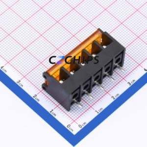 DBT50G-6.35-5P-BK-P OGC Barrier Terminal Block Through hole Component (THT),P=6.35mm Connector Three Sides 6.35mm 1x5P Edge Pin - Product Image 2