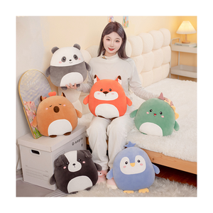 Kawaii, плюшевая подушка с изображением лесных животных, Подарочная подушка для декора комнаты, детская мягкая подушка, прикроватный диван - Product Image 1