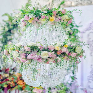 <span class=keywords><strong>Guirnalda</strong></span> de cuentas de cristal de alambre iridiscente ABS, de plástico transparente, LK20191023-21, para decoración de bodas, eventos y fiestas - Product Image 5