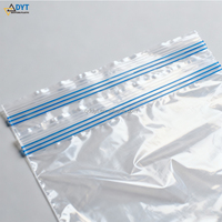 DYT Food Safe PE Gravure Bedrukte Transparante Sterk Sluitbare Zak met Drievoudige Rits voor Babyvoeding en Diepvriesopslag