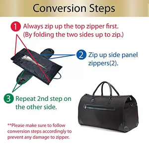 Wholesale Luxury Foldable Travel <strong>Men</strong> Suit Bag Waterproof Garment Weekender <strong>Duffel</strong> Bag High Quality Leather Garment Duffle Bag - Product Image 4