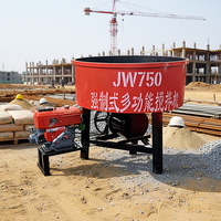 Mesin Diesel China 750 Liter Model Kecil dengan Gear Box Manual Hidrolik untuk Mesin Pengaduk Mortar Mulut Datar
