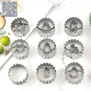 9pcs Mini giáng sinh <span class=keywords><strong>linzer</strong></span> Cookie cutter fondant Biscuit khuôn tùy chỉnh thép không gỉ Cookie cutter cho Baking công cụ - Product Image 2