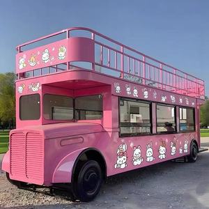 Autobús de Dos Pisos Convertible Recién Lanzado, Autocaravana con Licencia Oficial, <span class=keywords><strong>Caravana</strong></span> de Restaurante Estilo Americano - Product Image 4
