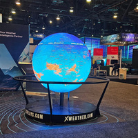 Pantalla LED Esférica con Forma de Globo, Diámetro de 0.7m, 1m, 1.5m, 2m, Pantalla Esférica P2 P2.5, Bola LED para Interiores/Exteriores, Señalización Digital, 120Hz