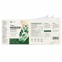 Étiquettes multicouches personnalisées pour livrets d'instructions de compléments alimentaires, autocollants en vinyle multi-pages pour bouteilles/bocaux, impression d'étiquettes nutritionnelles multicouches