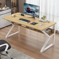 Table d'ordinateur de type K Trou domestique Table d'étagère de bureau Combinaison de ménage intégrée Bureau de chambre d'étudiant