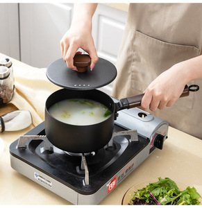 Vente directe d'usine - Wok et casserole en <span class=keywords><strong>fonte</strong></span> - Ensemble de 3 ustensiles de cuisine en <span class=keywords><strong>fonte</strong></span> antiadhésifs avec poignée en bois - Product Image 6