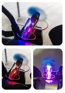 Windaangedreven Led Lampen Roterende Vliegtuig Motorfiets Handvat Decoraties Veiligheid Rijden Waarschuwingen Motorfiets Decoraties - Product Image 4