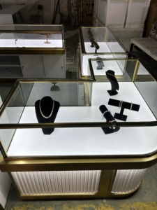 Custom moderno centro commerciale chiosco orologi negozio di perle mobili decorazione gioielli vetrina bancone armadietto per gioielleria in oro negozio - Product Image 2