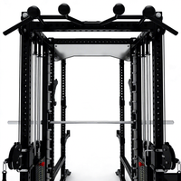 POWER TIGER Rack de Squat Personnalisé avec Machine Smith et Câbles Tout-en-un, Appareil d'Entraînement Multifonctionnel