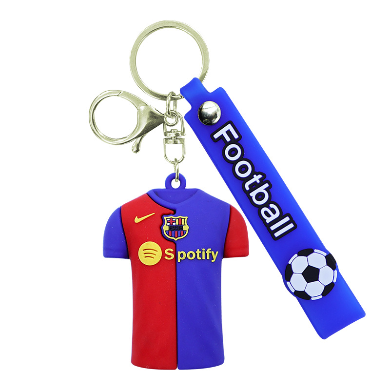 Llavero de muñeco con camiseta del Barcelona