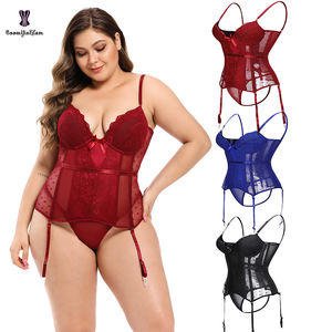 8 plastik kemikler seksi şeffaf sutyen Shapewear Mesh büstiyer korse üst kayış iç çamaşırı kadın artı boyutu S xxxx - Product Image 1