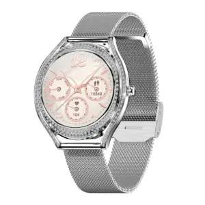 Kyboton 패션 레이디 스마트 시계 스테인레스 스틸 럭셔리 시계 인기있는 피트니스 트래커 여성 Amoled Smartwatch 2024 하이 퀄리티