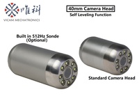 Caméra miniature Vicam 1080P HD 40 mm à auto-nivellement CMOS, inspection des égouts à 60 m avec grand angle, stockage DVR, garantie 1 an