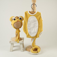 Po Wo, nuevos accesorios para fotos para niños, traje espacial de algodón 100%, ropa de dinosaurio Cherry Maruko para niños y niñas para estudio fotográfico de invierno