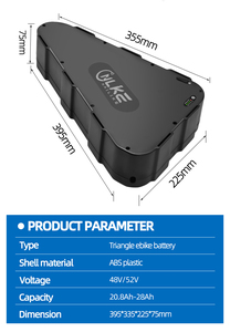 Batterie de vélo électrique 52V 21Ah, pack de batterie de vélo de montagne électrique, 18650 triangle lithium 50ABMS, chargeur 3A pour vélo électrique, fourniture directe du fabricant - Product Image 2