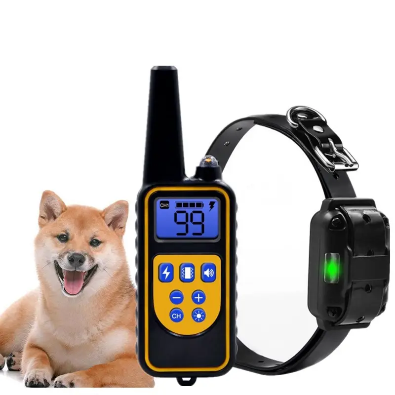 800yd Remote Waterdichte Oplaadbare Dog Training Apparatuur Kraag Met Beep Shock Trillingen
