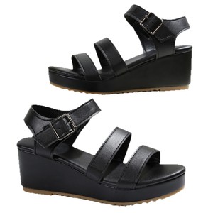 Women Summer Wedge European and American Thick Sole Open-Toe <b>Sandals</b> Buckle Roman <b>Sandals</b> Wholesale - Product Image 5