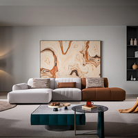 Ensemble de canapés modulaires en tissu chenille bicolore, style moderne et contemporain, pour salon, hôtel, exposition