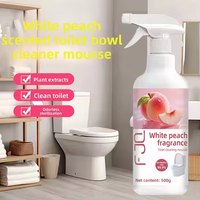 Tablettes nettoyantes et désodorisantes pour toilettes, parfum pêche blanche, éliminateur de taches, parfum longue durée, odeur fraîche, élimination des odeurs, 500ml