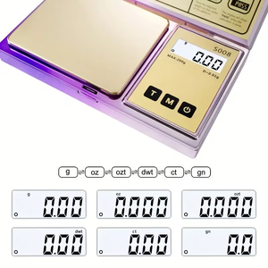 हेंगटे फैशनेबल स्टेनलेस स्टील की जेब स्केल 100g 200g 0.01g 0.1g lcd डिजिटल डिस्प्ले गहने सोना ग्राम बैलेंस - Product Image 2