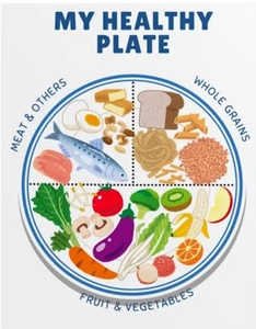 Adults' Healthy <strong>Diet</strong> <strong>Plate</strong> 3 Food Group Section Eco-Friendly Divided Fitness Eating Habits Model Portion Melamine Dish Plastic - Product Image 6