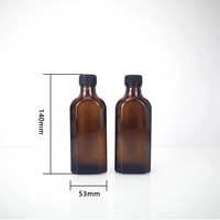 Bernsteinfarbene Sechseckige Glasflasche mit Schwarzem Schraubverschluss Leere Braune Glasflasche für Wein, Sirup und Getränkeverpackung