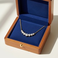 Collier pendentif en or blanc/jaune 14/18 carats avec diamant de laboratoire, élégant et tendance, pour hommes et femmes, diamant rond certifié IGI